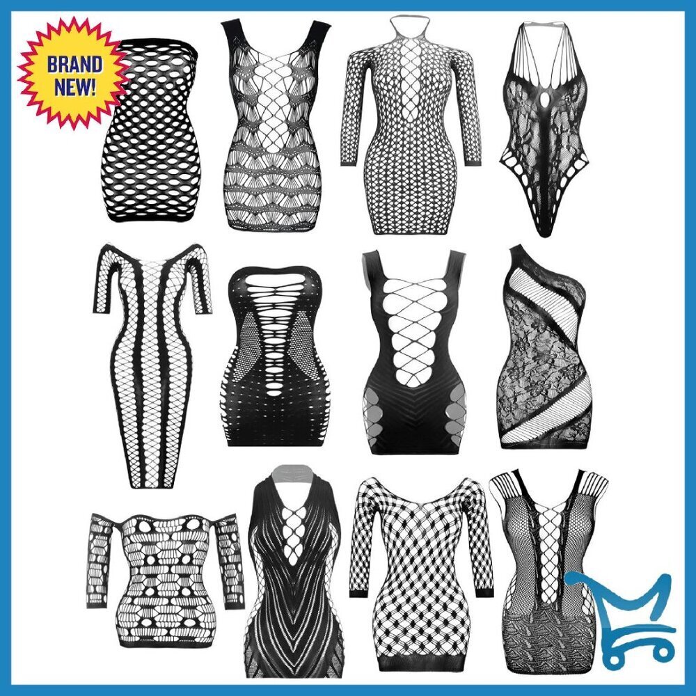Sexy Fishnet Bodysuit Lingerie Set Free Size Nightwear Clubwear